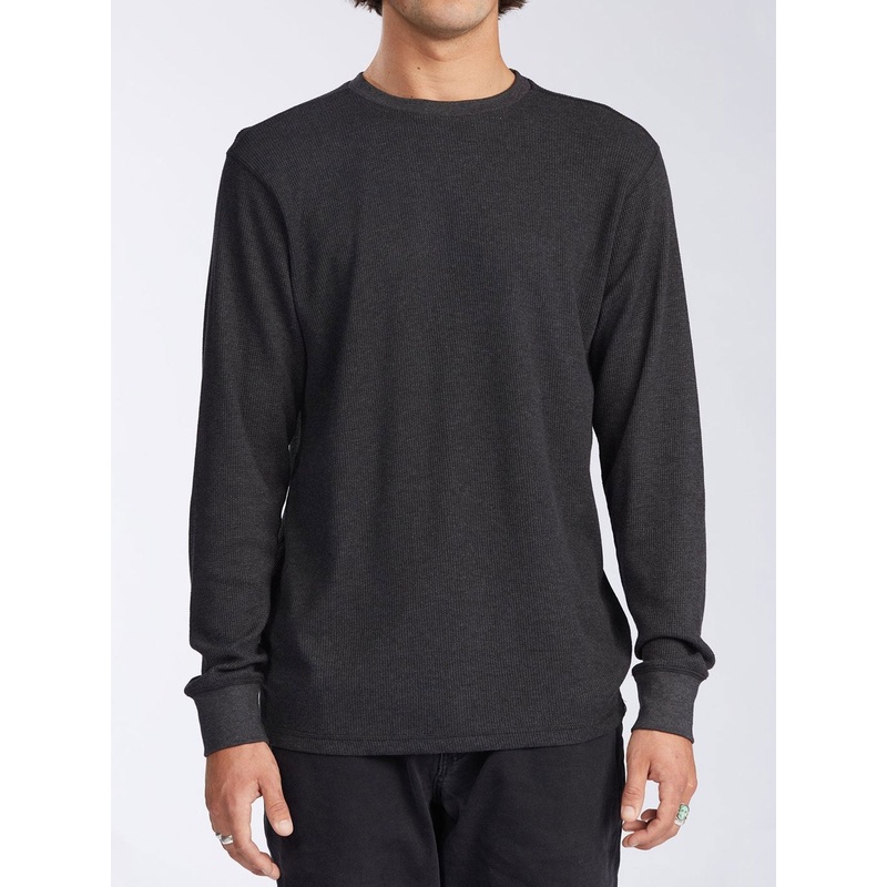 Essential Thermal Long Sleeve T-Shirt SM BLACK HEATHER (BKH)