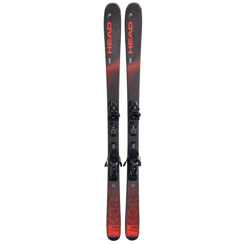 Head Kore X 80 Skis w/ PRW 11 GW Ski Bindings 2023 – 170cm 170cm Black/Red