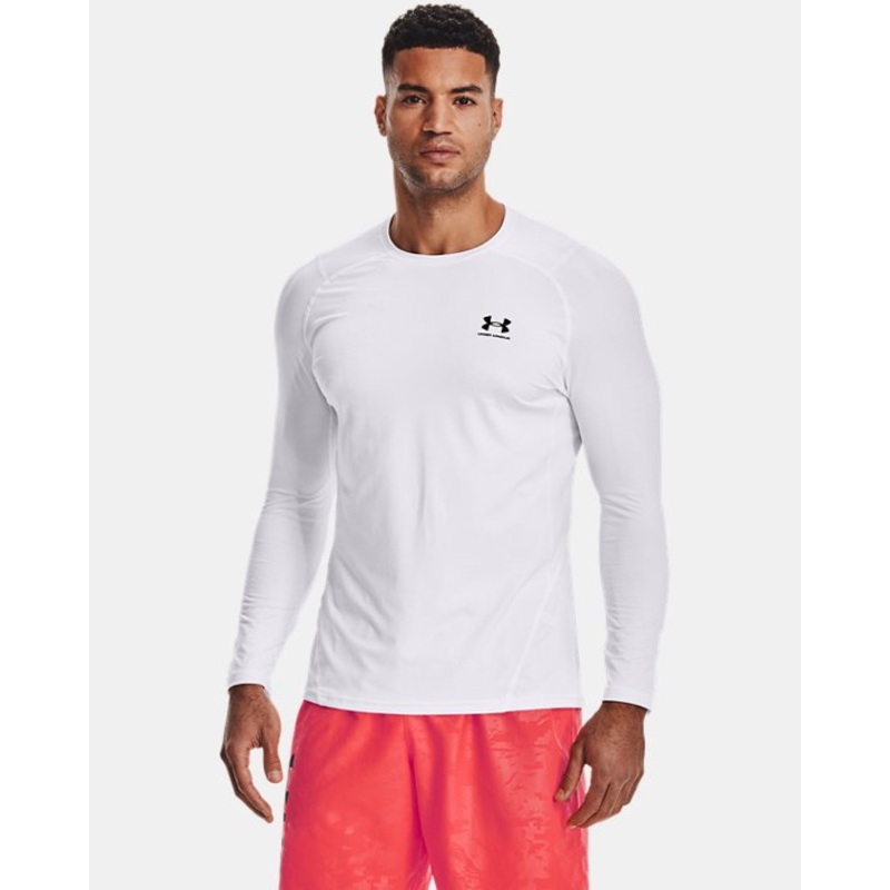 Men’s Heatgear Armour Fitted Long Sleeve WHITE S