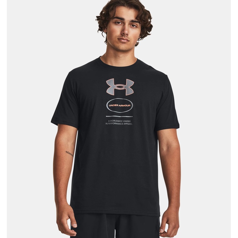 Men’s UA Branded Gel Stack Short Sleeve BLACK/PITCH GREY S