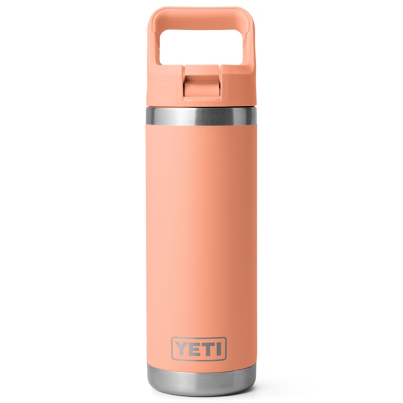 Rambler 18oz Lowcountry Peach Straw Bottle O/S LOWCOUNTRY PEACH