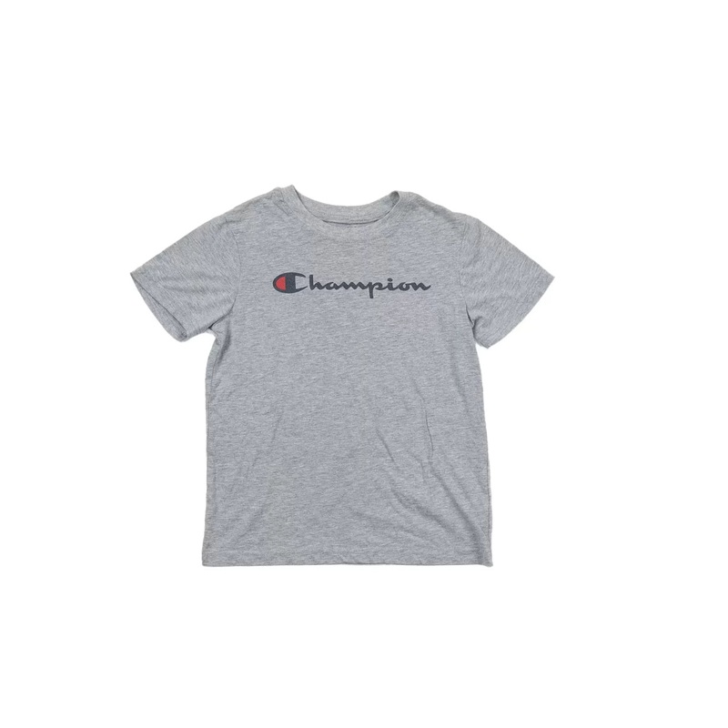 CHAMPION Logo Short Sleeve T Shirt – Kids’ 7 Heather Gray