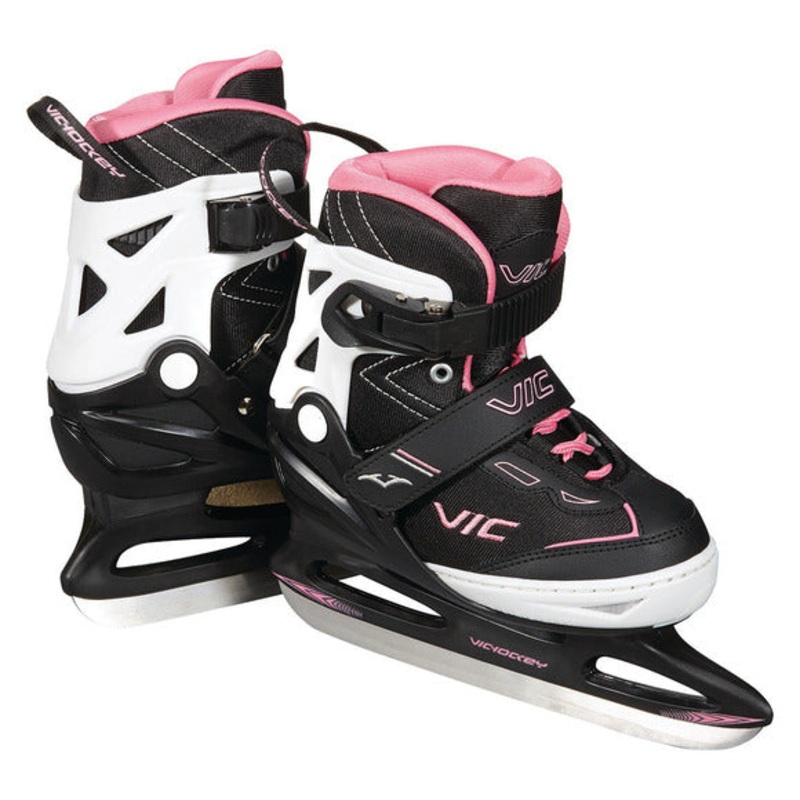JUNIOR GIRLS ADJUSTABLE RECREATIONAL SKATES BLACK/PINK 1-5