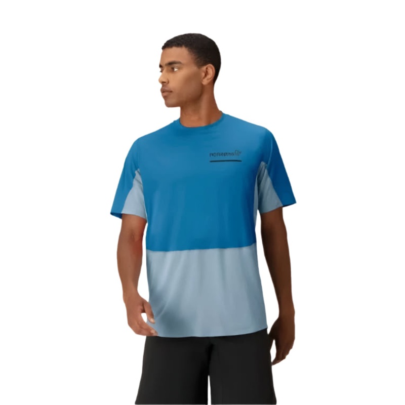 Norrona Men’s Senja Equaliser Lightweight T-Shirt Short Sleeve 2023-24 Mykonos Blue Medium