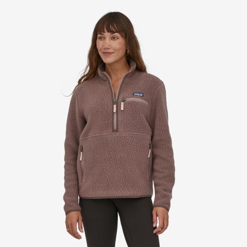 Women’s Retro Pile Fleece Marsupial DUSKY BROWN XS