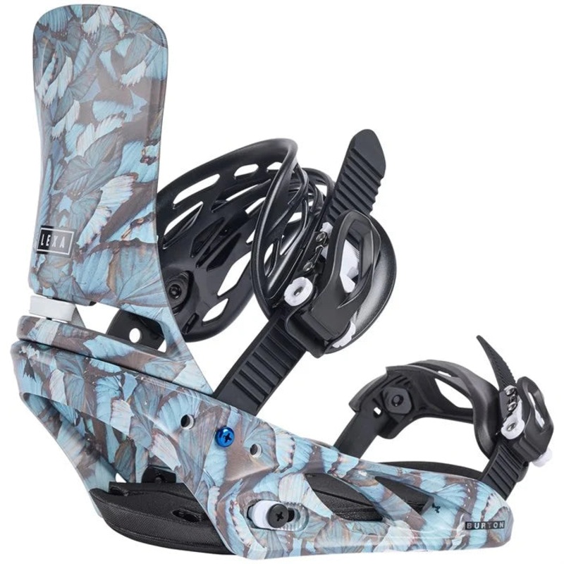 Burton Lexa Womens Snowboard Bindings 2025 L Blue Butterflies