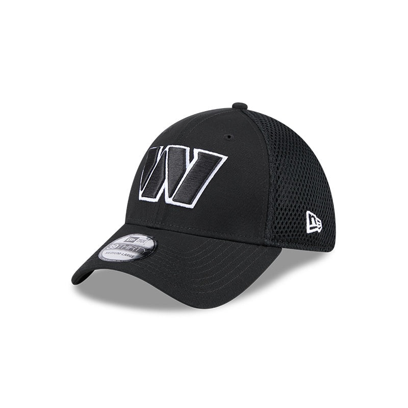 New Era Washington Commanders Black Main Neo 39THIRTY Flex Hat S/M
