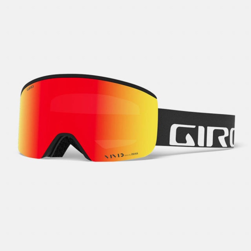 Giro Axis Asian Fit Goggle 2025 Black Wordmark Vivid Ember / Vivid Infrared