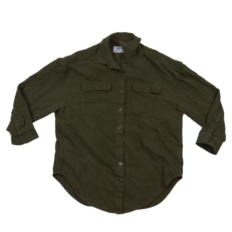 Stoic Tasha Oversized Brushed Flannel – Women’s L Green