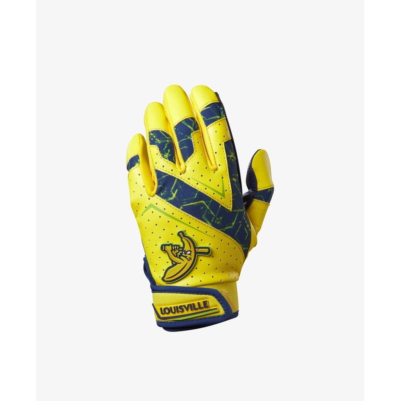 Youth Savannah Bananas Genuine V2 Batting Gloves YELLOW/NAVY S