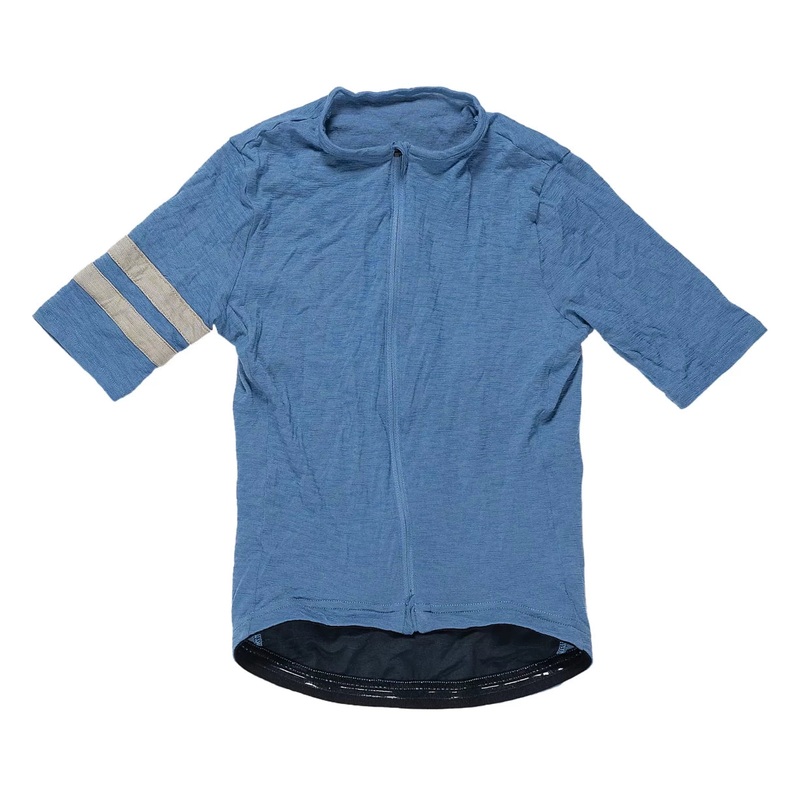 Pinebury Summer Wool Short Sleeve Cycling Jersey – Unisex XXS Blue