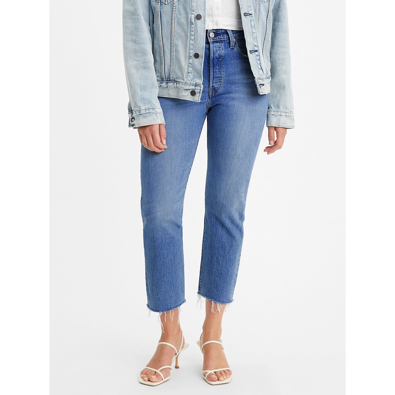 501 Tapered Straight Fit Crop Jeans 24X26 CHARLESTON FUN (0127)