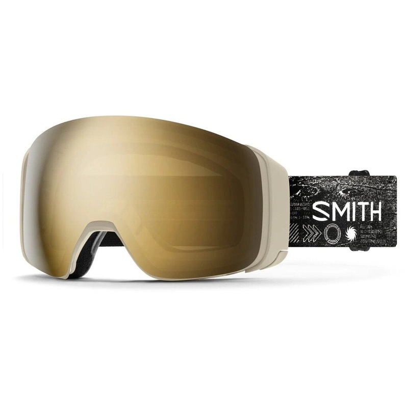 Smith 4D Mag Goggles Medium Fit Chalk Space Invader / ChromaPop Sun Black Gold Mirror New