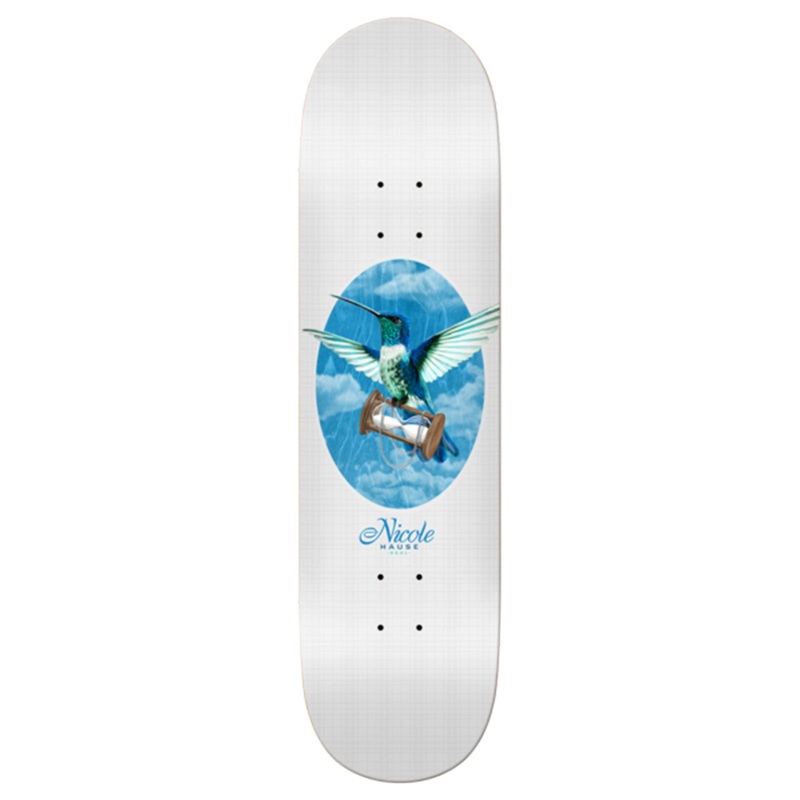 Nicole Time Flies 8.25” Skateboard Deck 8.25 WHITE