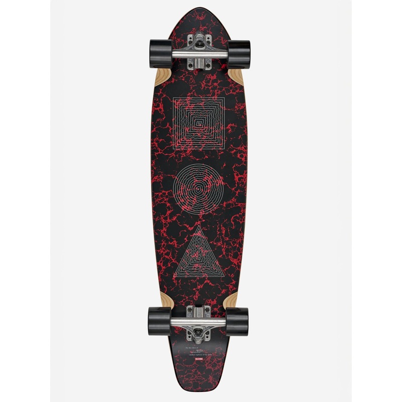 Long The All-Time Red Marble Stack 35” Skateboard Complete 35 RED MARBLE STACK
