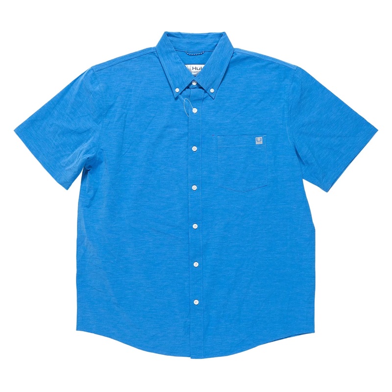 Huk Kona Solid Short Sleeve – Men’s L Ocean Blue