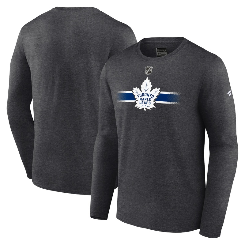 NHL Toronto Maple Leafs Rink Cotton Long Sleeve TORONTO MAPLE LEAFS CHARCOAL S