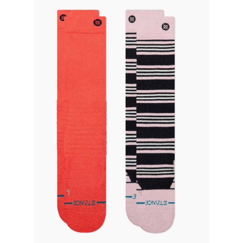 Stance Women’s Trailblazer Snow Midweight Socks – 2 Pack Coral S