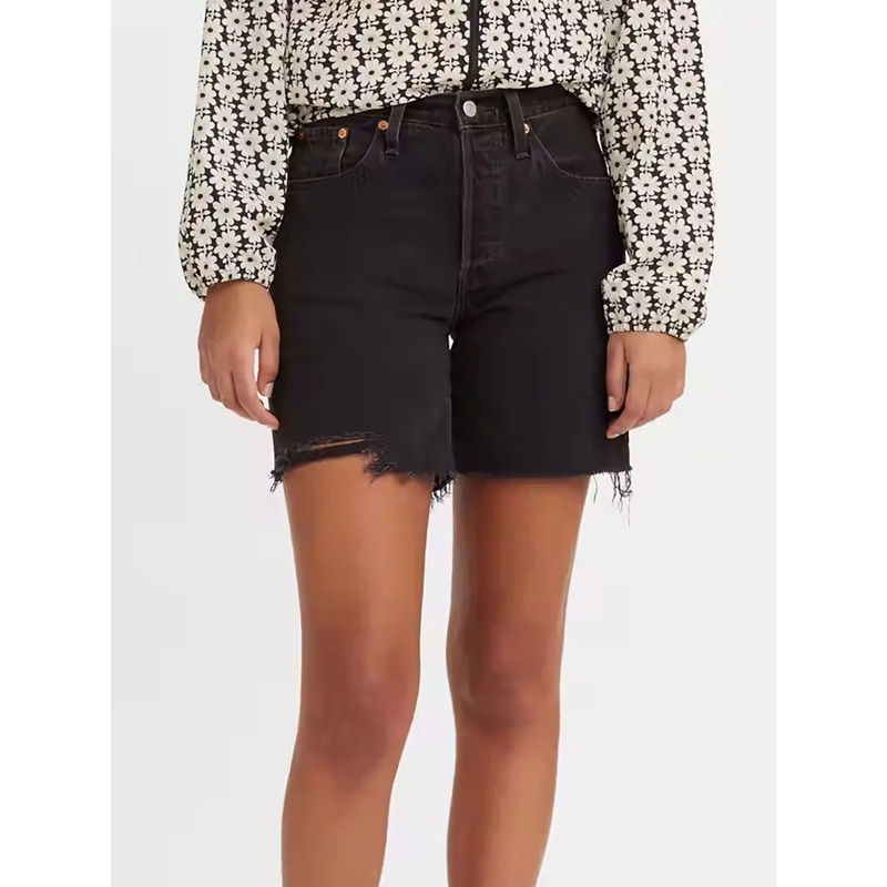 501 Mid Thigh Lunar Black Shorts 24 LUNAR BLACK (0016)