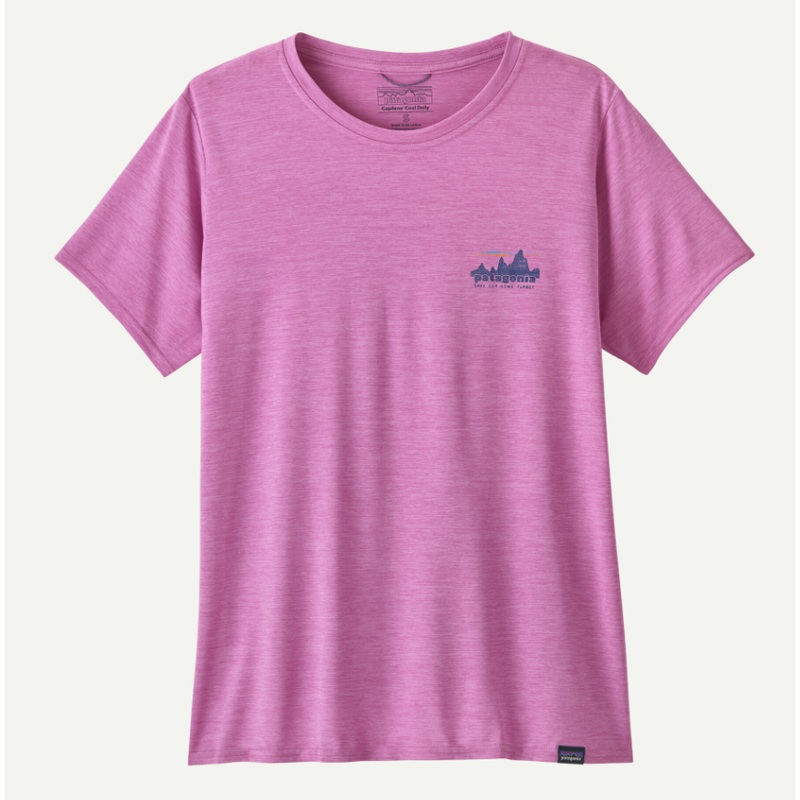 Patagonia W Cap Cool Daily Graphic Shirt 73 Skyline: Brisk Purple X-Dye S