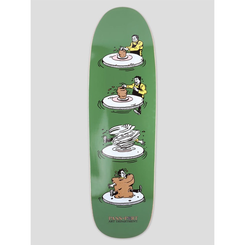 Art Dept. Series Throwing Clay 8.875 Skateboard Deck 8.875 GREEN