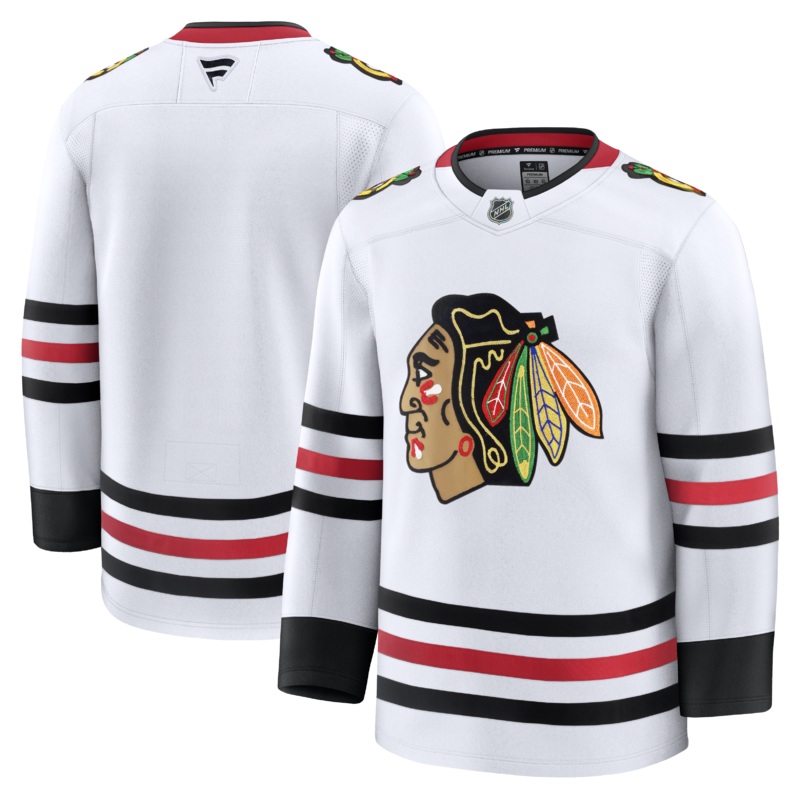 Chicago Blackhawks Premium Jerseys – Blank AWAY 50 CUSTOM