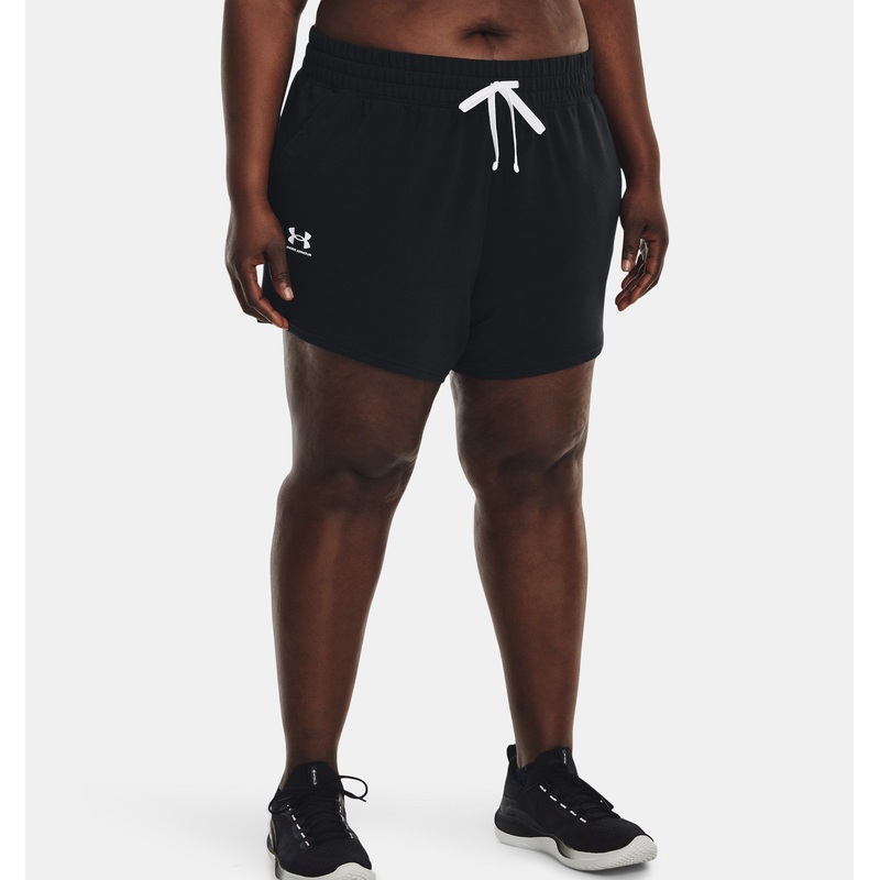 Women’s UA Rival Terry Shorts BLACK/WHITE XS