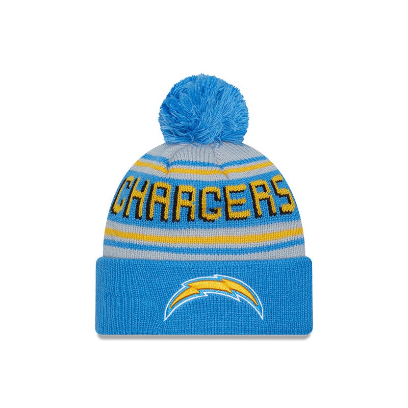 New Era Los Angeles Chargers Cuffed Knit Hat with Pom OS