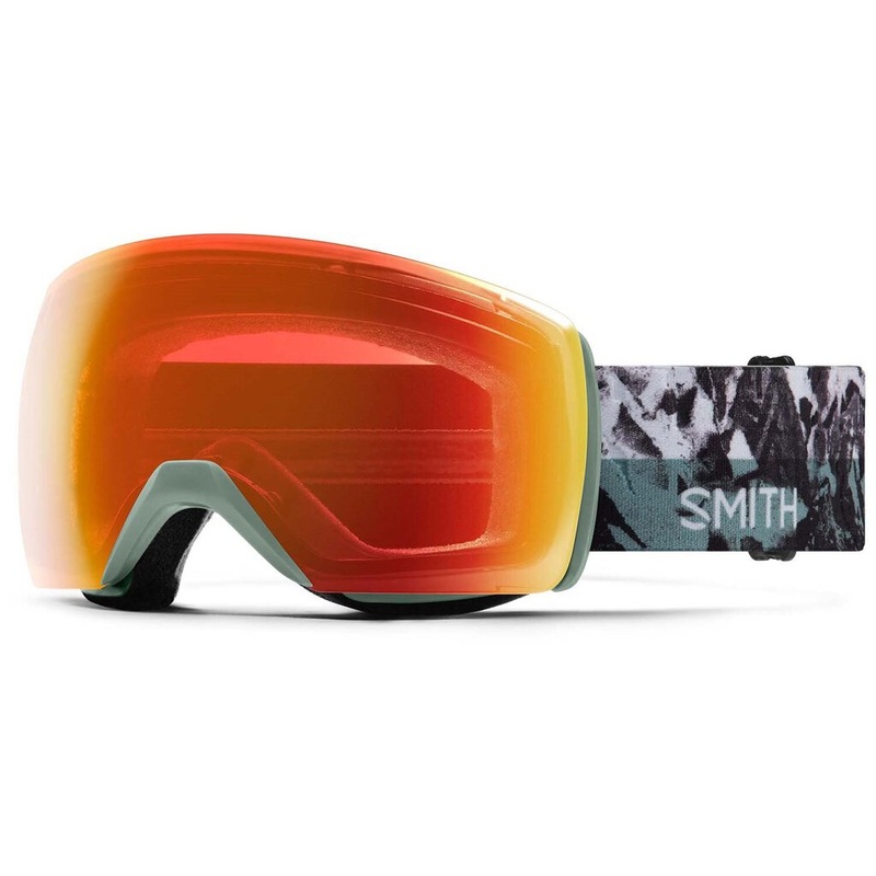 Smith Skyline XL Goggles Medium/Large Fit Sage Brush Paste Up/ ChromaPop Everday Red Mirror New