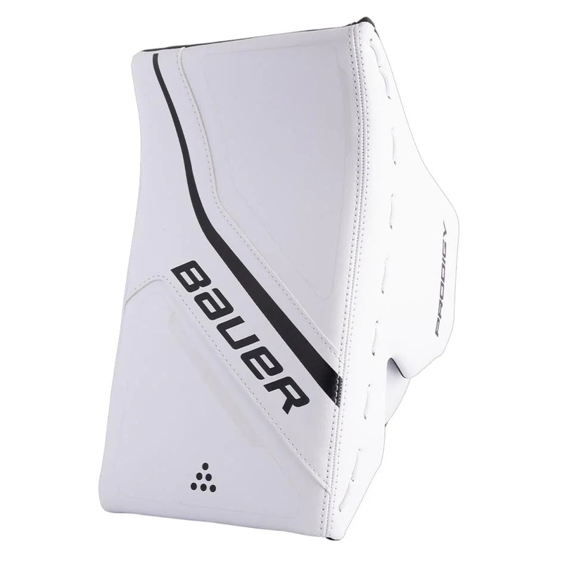 Bauer Youth Prodigy Goalie Blocker -2024 WHITE/BLACK REGULAR