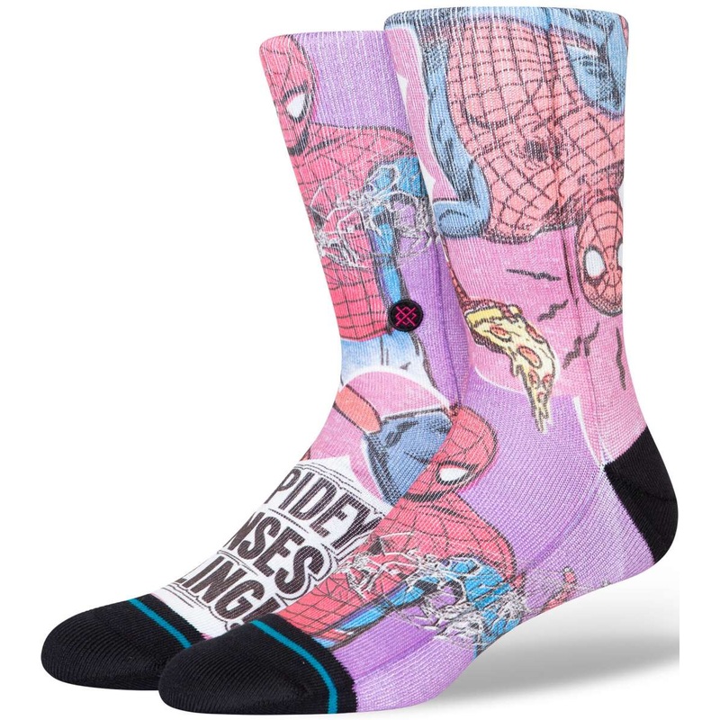 Stance Spidey Senses Crew Sock 2024 MAGENTA L