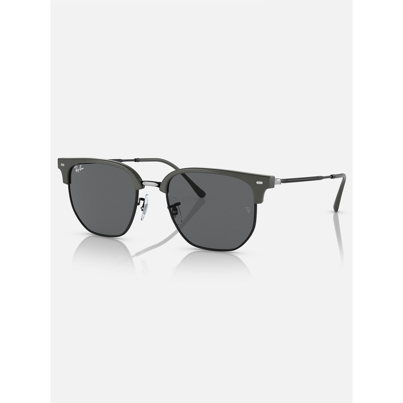 New Clubmaster Grey On Black/Dark Grey Sunglasses 53 GREY ON BLACK/DARK GREY