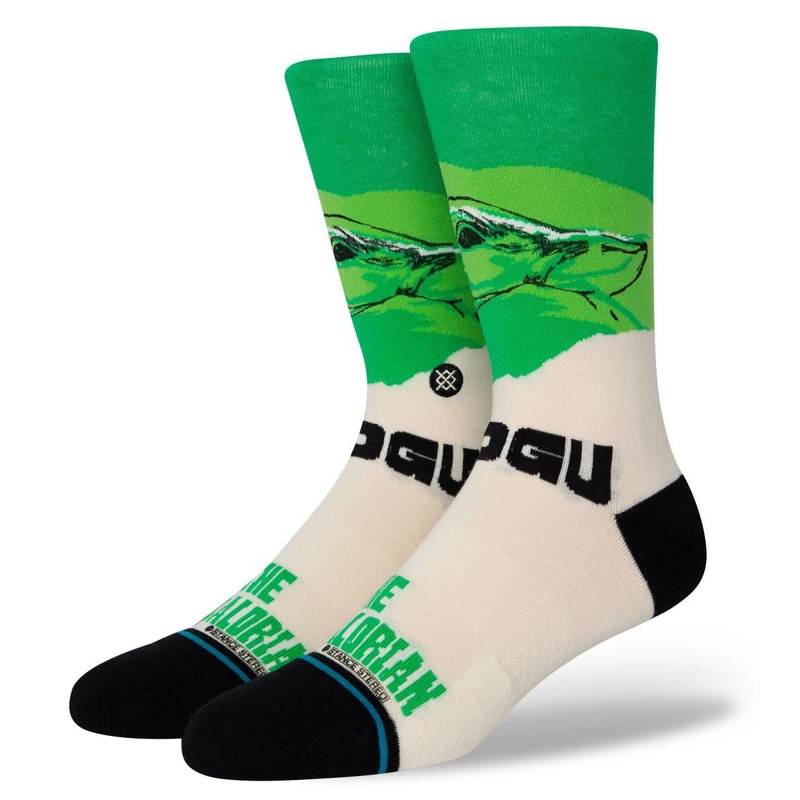 Stance Grogu West Crew Socks 2023 GREEN L