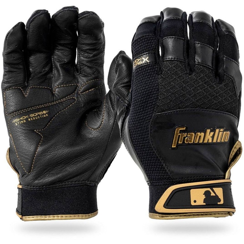 Shok Sorb X Adult Batting Gloves WHITE/CHROME S