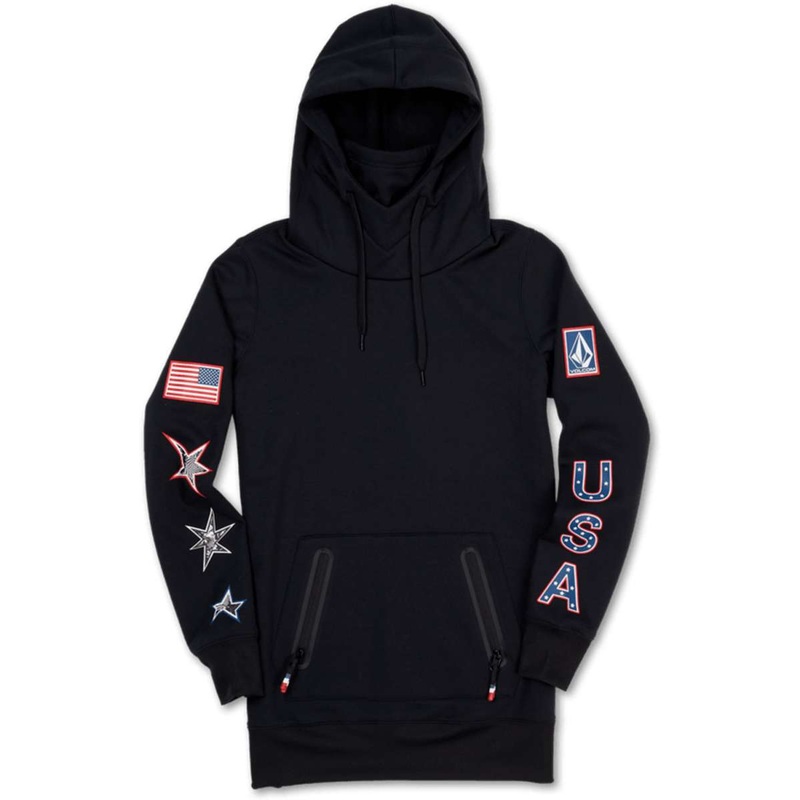 Volcom Women’s USA Polartec Ridin Hoodie 2022 OLBK S