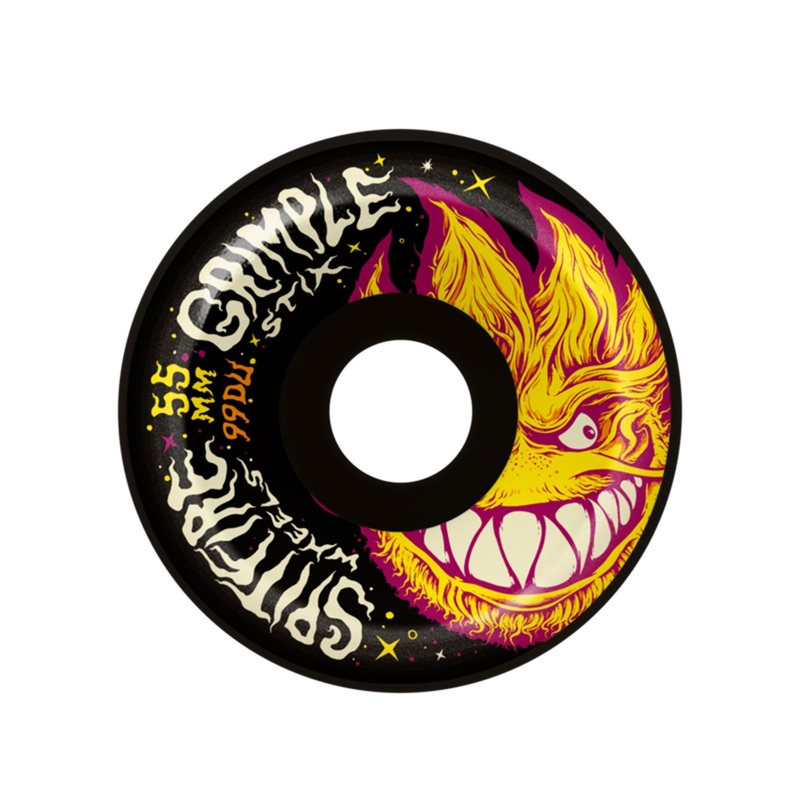F4 Grimplehead x Grimple Stix Lock-In Full 55mm Skateboard Wheels 55MM/99DU BLACK