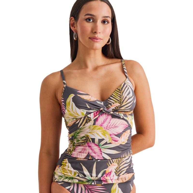 Women’s Radiant Nature Tankini Top CHARCOAL NATURE 10
