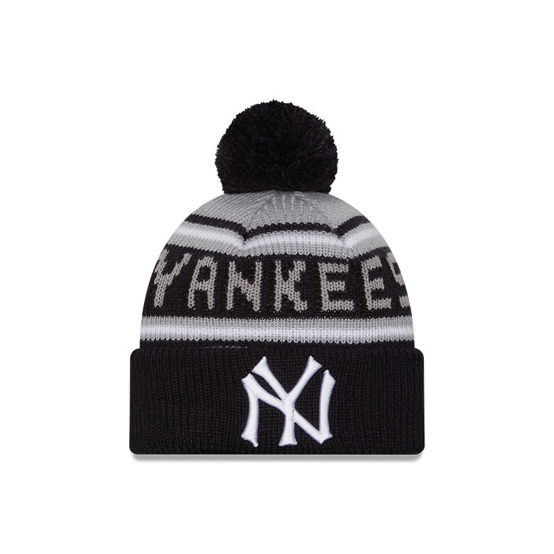 New Era Youth New York Yankees Cuffed Knit Hat with Pom OS