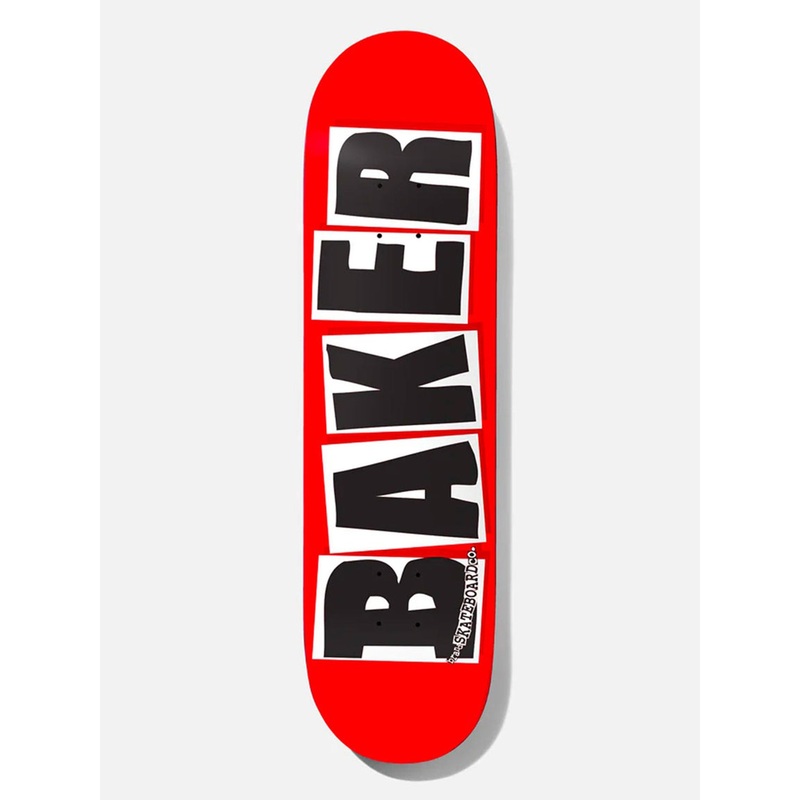 Brand Logo Black Skateboard Deck 8.38 RED