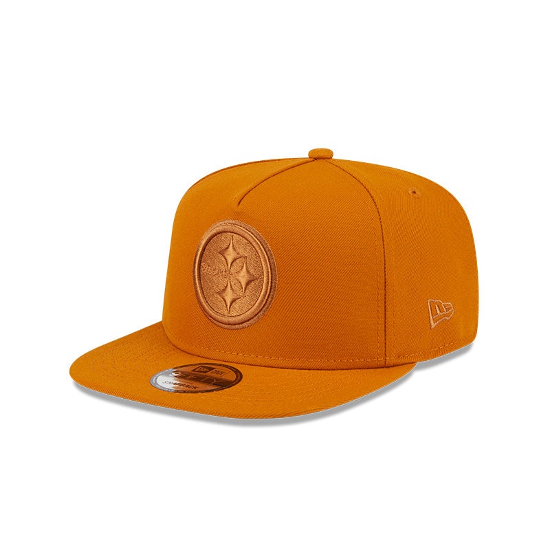 New Era Pittsburgh Steelers Brown Color Pack A-Frame 9FIFTY Snapback Hat BROWN OS