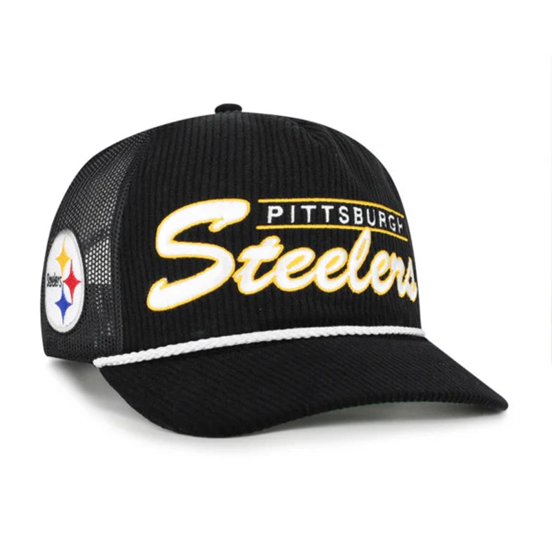 ’47 Brand Double Header Mesh Relaxed Fit Hat- Pittsburgh Steelers OS