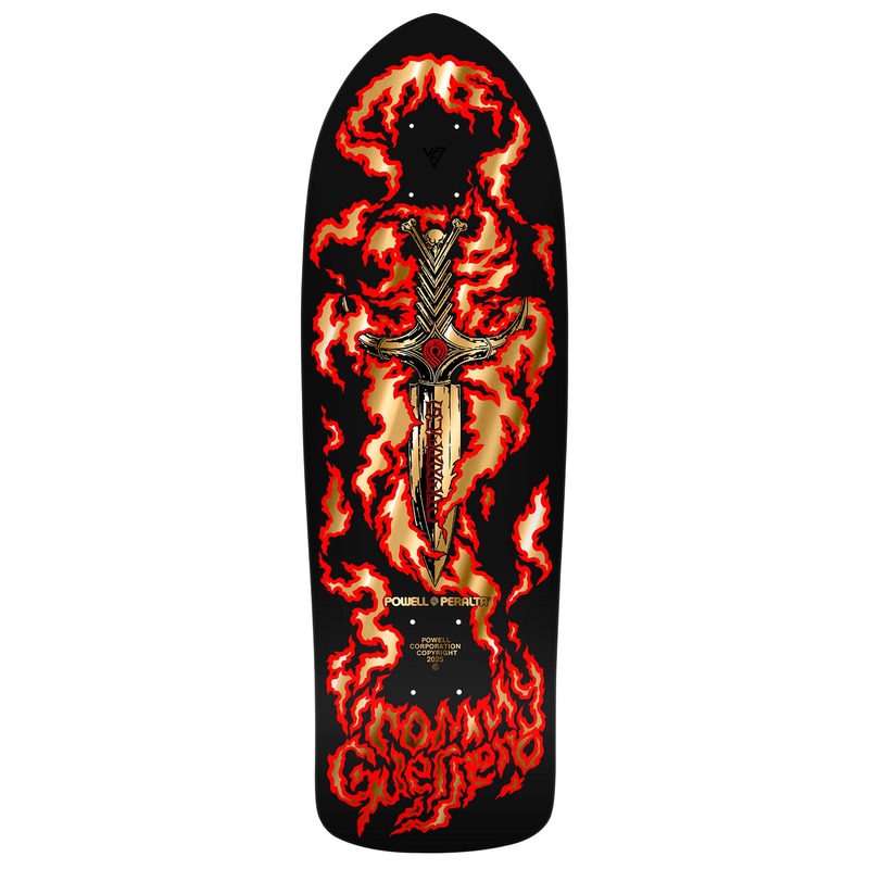 Bones Brigade 16 Guerrero 9.75” Skateboard Deck 9.75 BLACK/GOLD