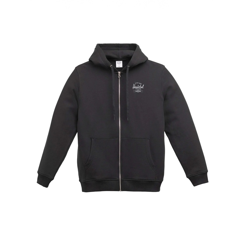 Zip Basic Hoodie MED BLACK/WHITE (01149)