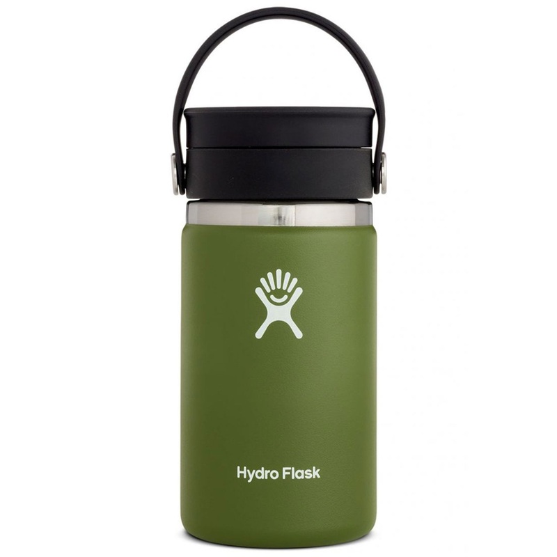 12oz Coffee with Flex Sip Lid Olive Bottle 12OZ OLIVE