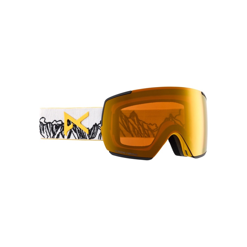 Anon M5 Toric Goggles + MFI Face Mask 2025 Black | Perceive Sunny Red
