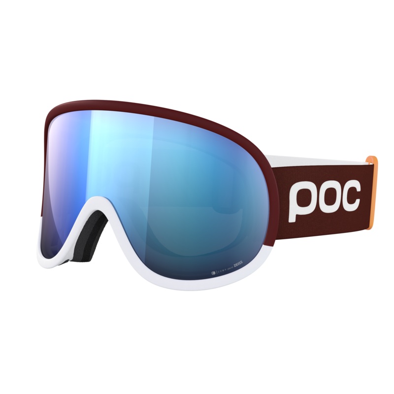 POC Retina Big Clarity Comp Garnet Red Frame and Hydrogen White and Spektris Blue Lens OS