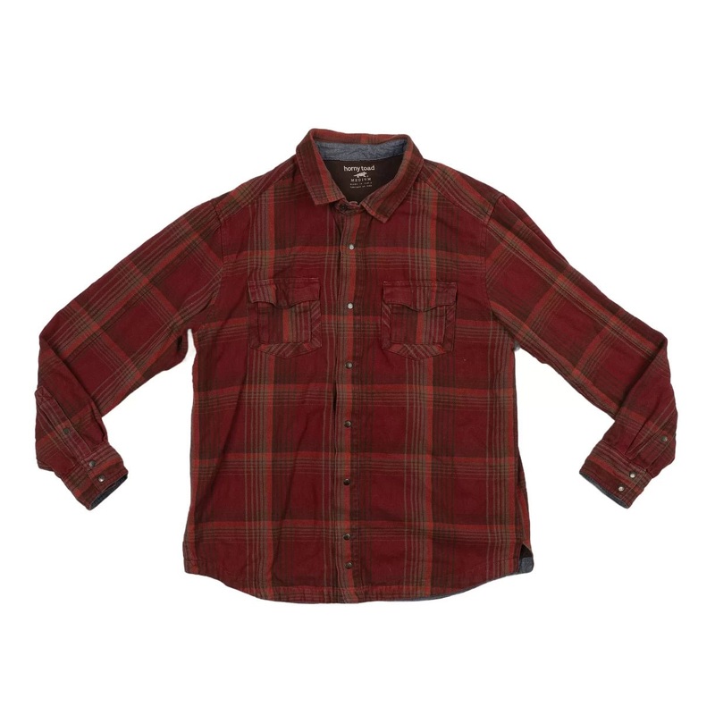 Horny Toad Flannel Shirt M Red