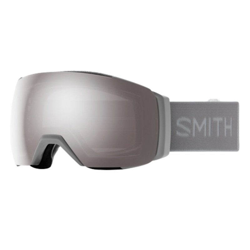 Smith I/O MAG XL Goggles XL Cloudgrey Strap/ChromaPop Sun Platinum Mirror/ChromaPop Storm Blue Sensor Mirror New