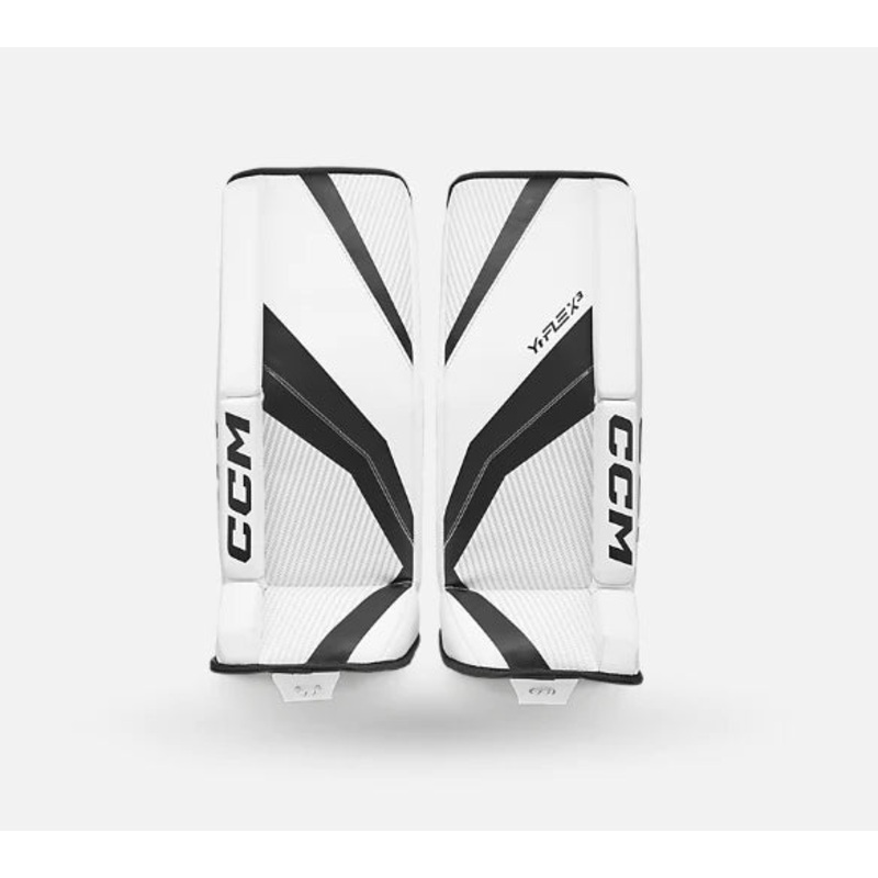 Youth YTFLEX 3 Goalie Pads WHITE/BLACK 24