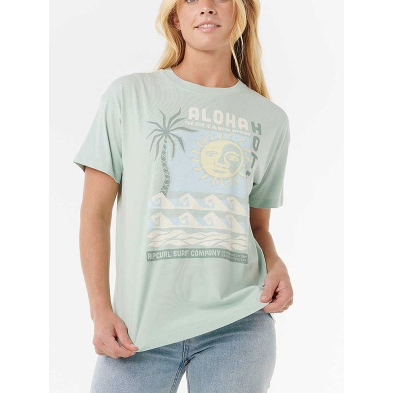 Aloha Hotel Relaxed T-Shirt XS LIGHT MOSS (2383)